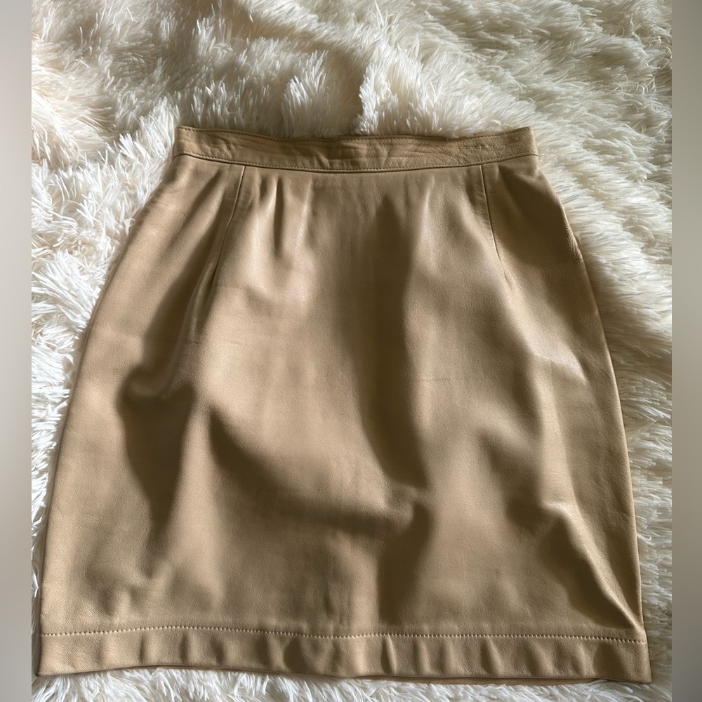 Maxima Vintage Leather Mini Skirt